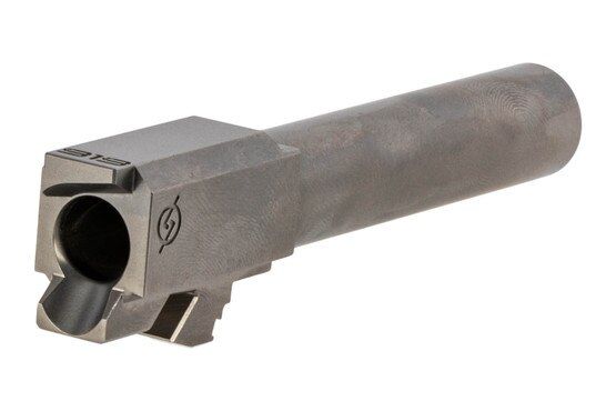 The Agency Arms Syndicate G19 9mm barrel features a polished feed ramp